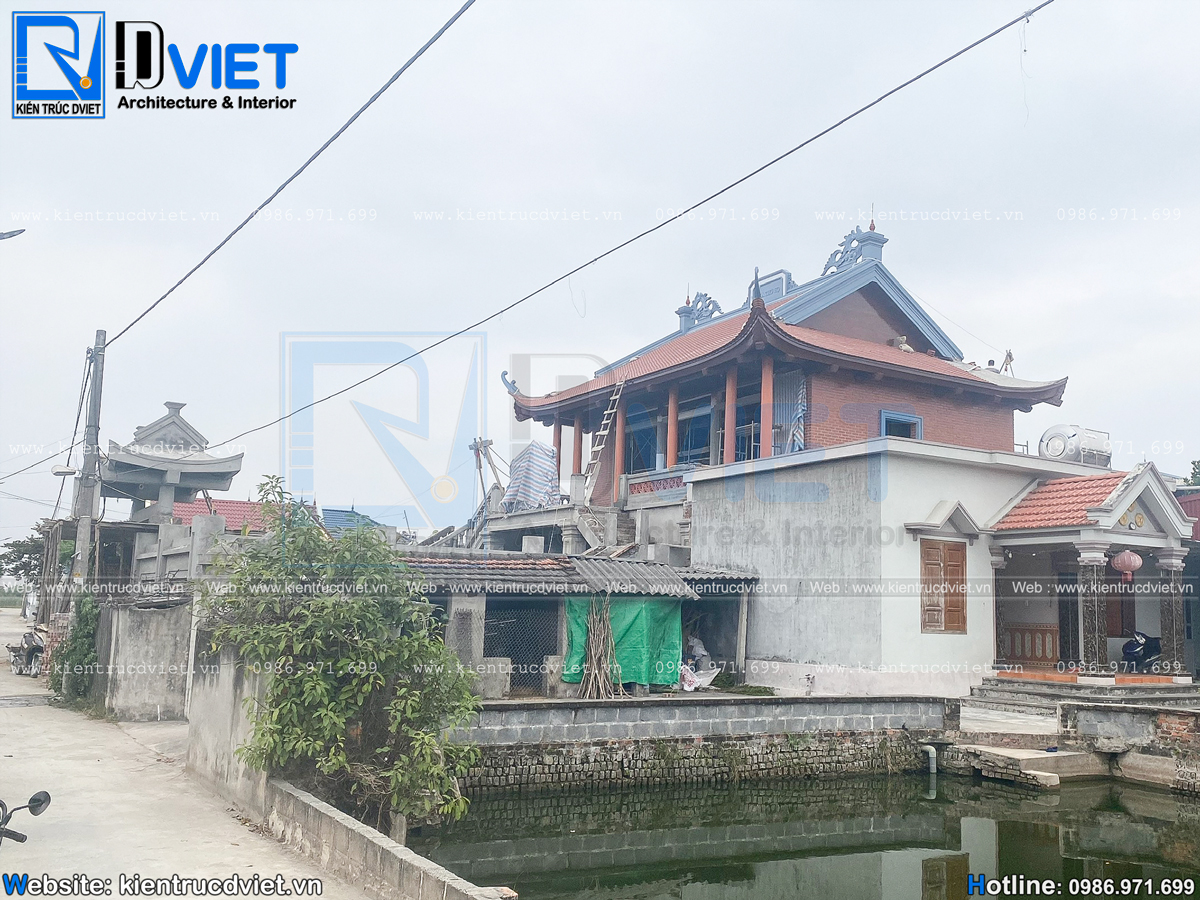 thiết kế nhà thờ họ (từ đường) 2 tầng 3 gian 4 mái tại huyện An Lão - Tp. Hải Phòng (13)