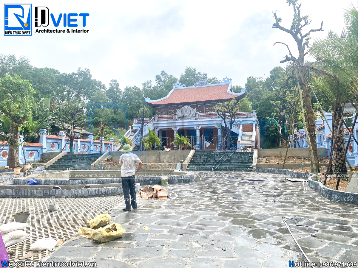 ảnh thi công nhà thờ họ 2 tầng 3 gian 4 mái tại huyện Hương Sơn - Hà Tĩnh (15)