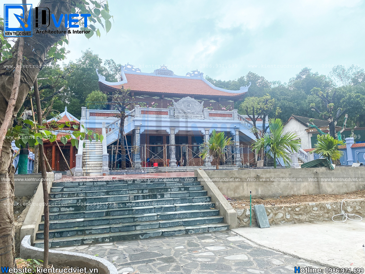 ảnh thi công nhà thờ họ 2 tầng 3 gian 4 mái tại huyện Hương Sơn - Hà Tĩnh (16)