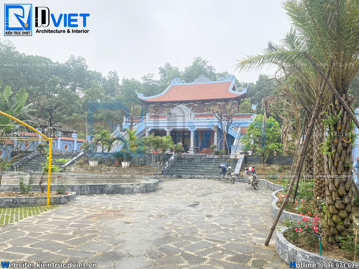 ảnh thi công nhà thờ họ 2 tầng 3 gian 4 mái tại huyện Hương Sơn - Hà Tĩnh (18)