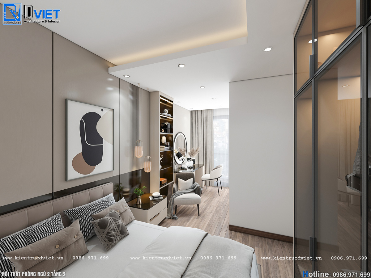 thiết kế nội thất căn hộ Duplex chung cư Swanlake Residences Ecopark (13)