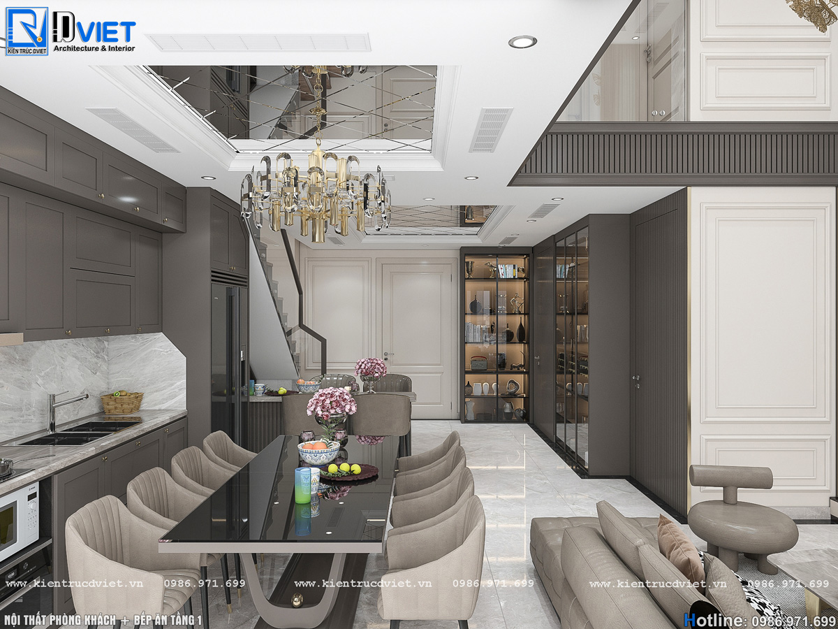 thiết kế nội thất căn hộ Duplex chung cư Swanlake Residences Ecopark (2)