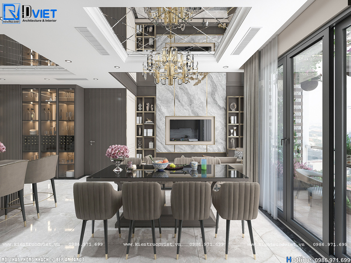 thiết kế nội thất căn hộ Duplex chung cư Swanlake Residences Ecopark (3)