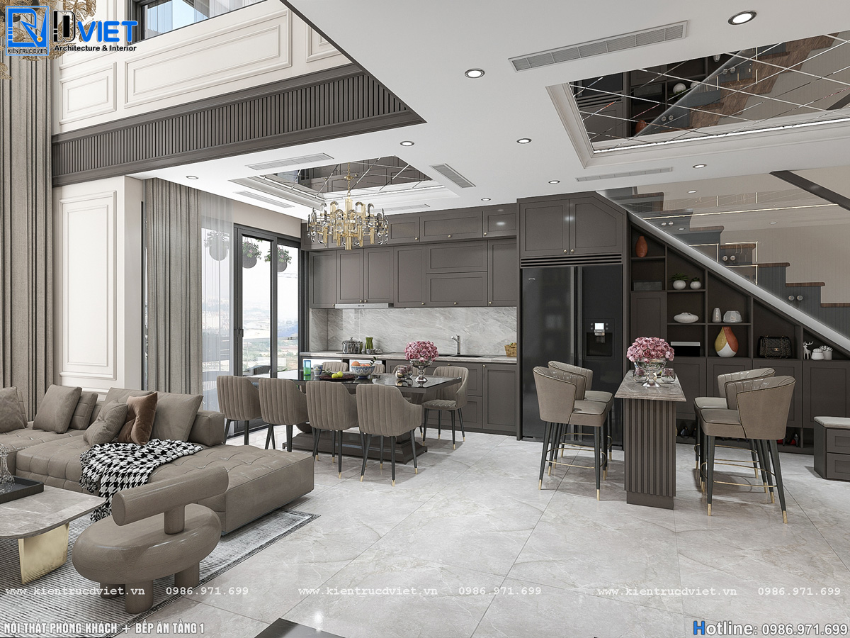 thiết kế nội thất căn hộ Duplex chung cư Swanlake Residences Ecopark (4)