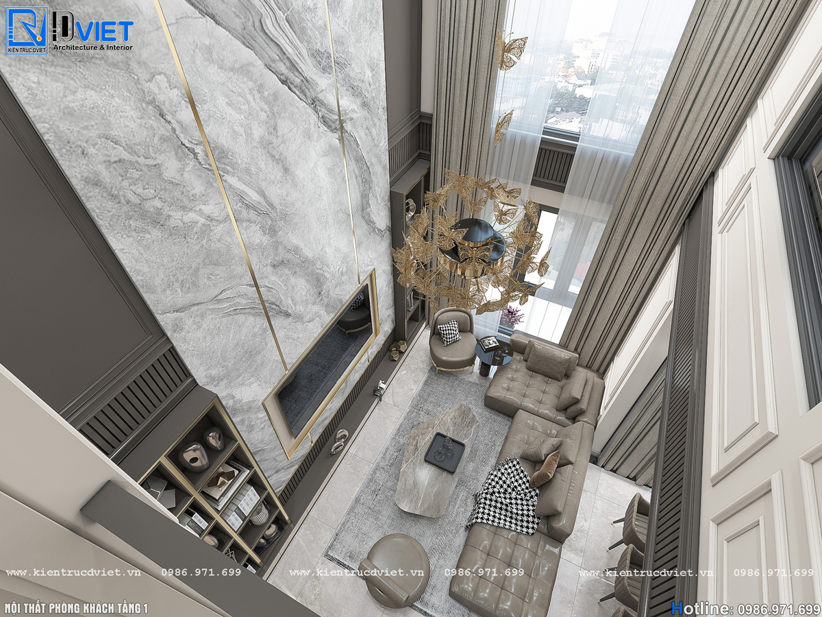 thiết kế nội thất căn hộ Duplex chung cư Swanlake Residences Ecopark (7)