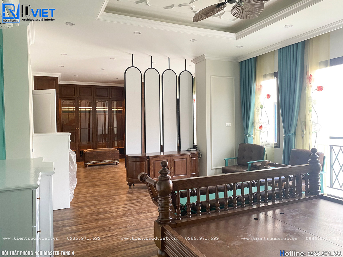 thiết kế thi công nội thất phòng ngủ indochine đẹp tại Hà Nội (13)