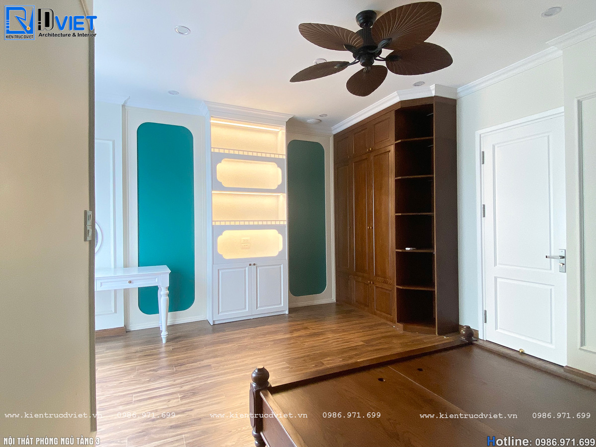 thiết kế thi công nội thất phòng ngủ indochine đẹp tại Hà Nội (17)