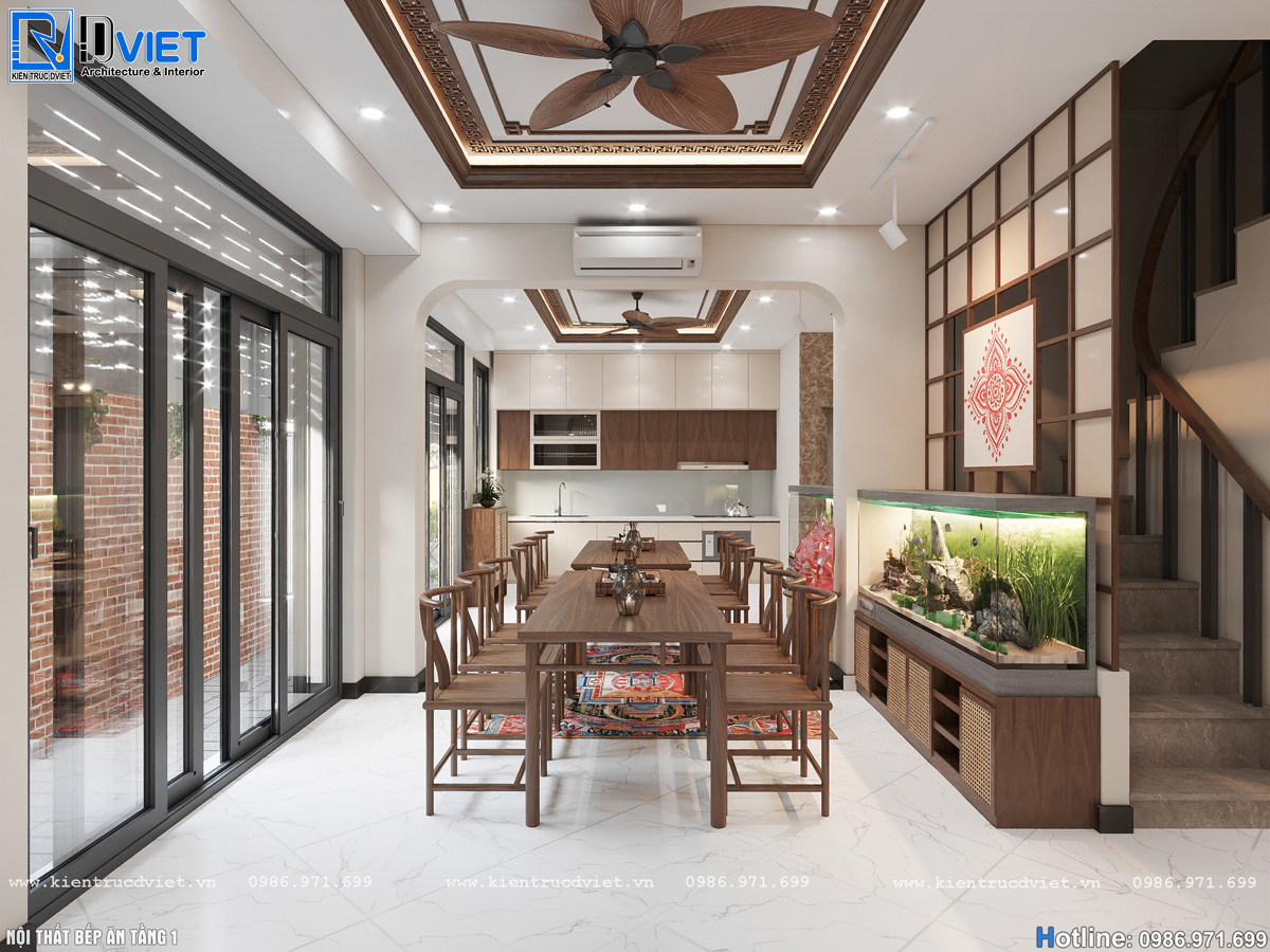 thiết kế nội thất bếp ăn phong cách Zen Nhật Bản tại Hà Nội (3)