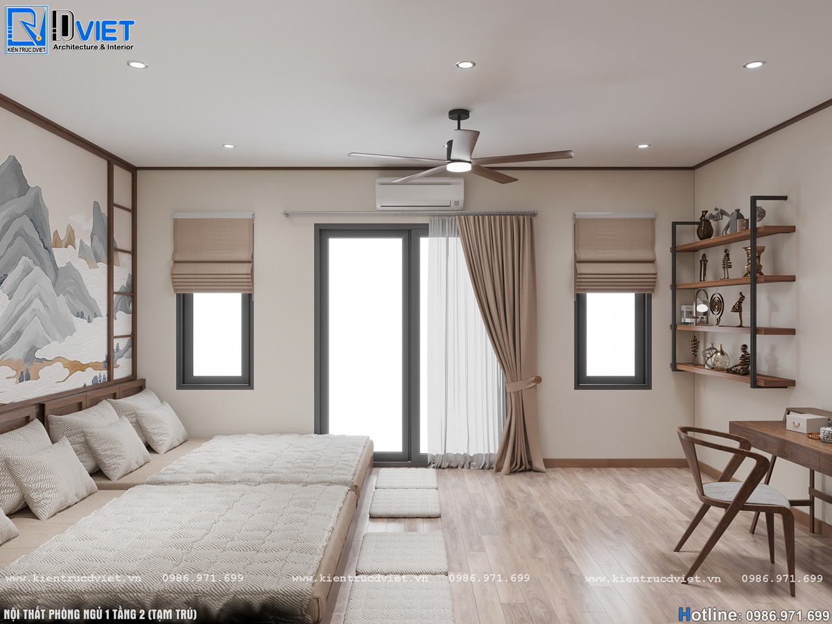 thiết kế nội thất phòng ngủ phong cách Zen Nhật Bản (28)