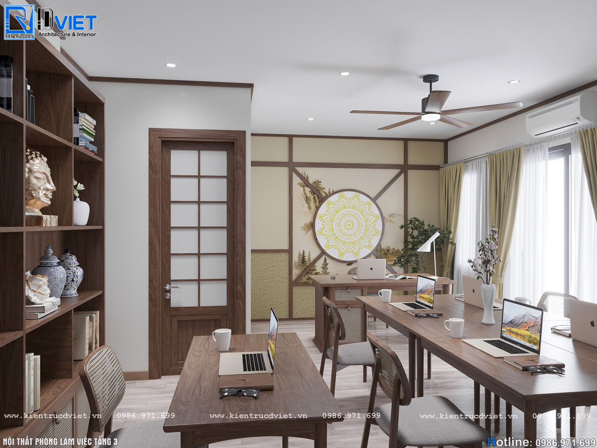 thiết kế nội thất phòng làm việc phong cách Zen Nhật Bản (30)