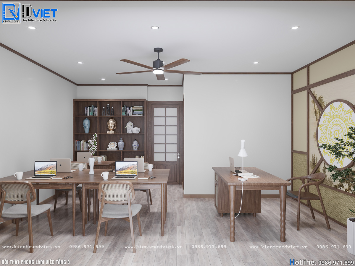 thiết kế nội thất phòng làm việc phong cách Zen Nhật Bản (31)