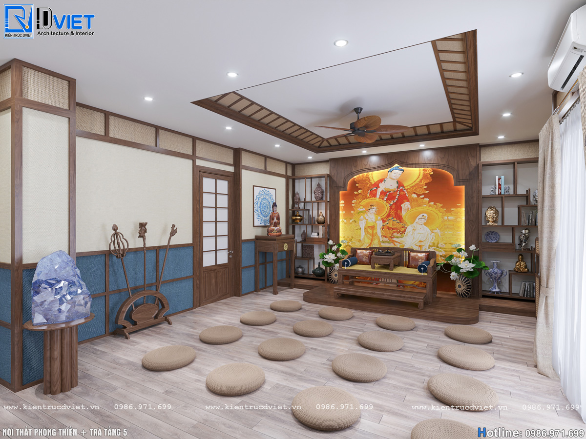 thiết kế nội thất trà đạo kết hợp thiền phong cách Zen Nhật Bản tại Hà Nội (19)