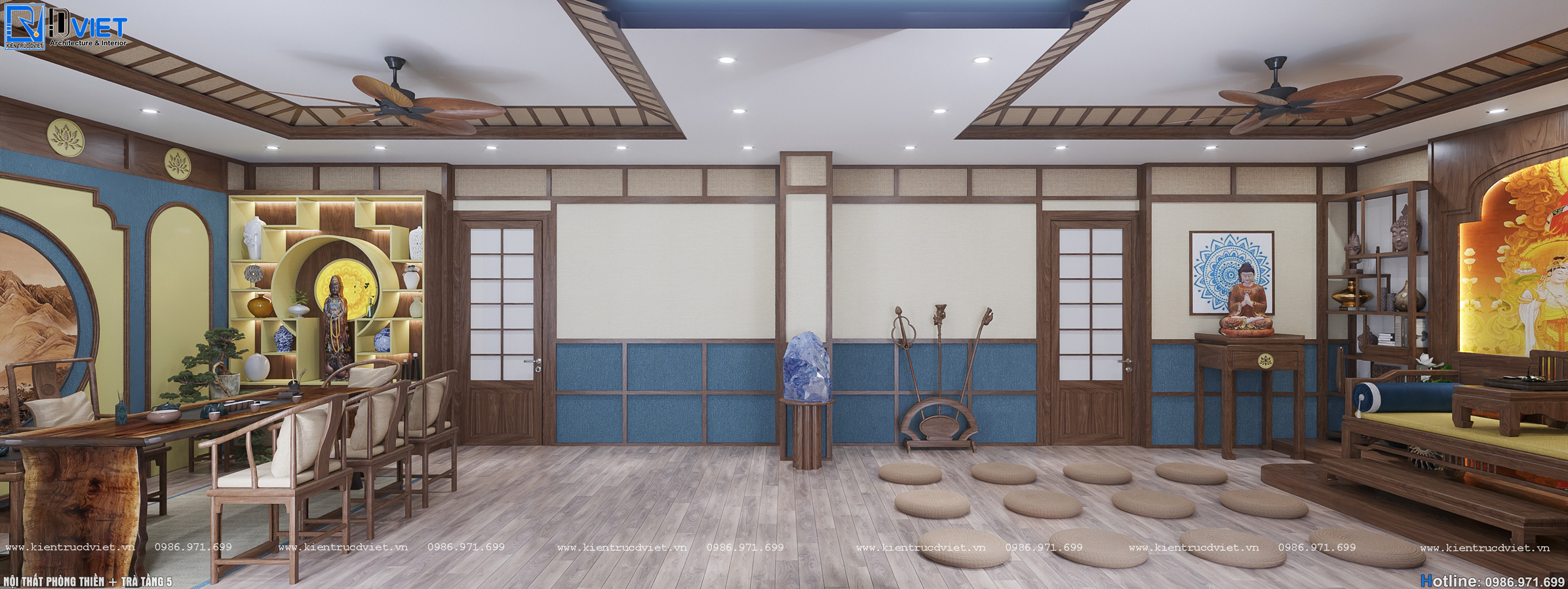 thiết kế nội thất trà đạo kết hợp thiền phong cách Zen Nhật Bản tại Hà Nội (22)