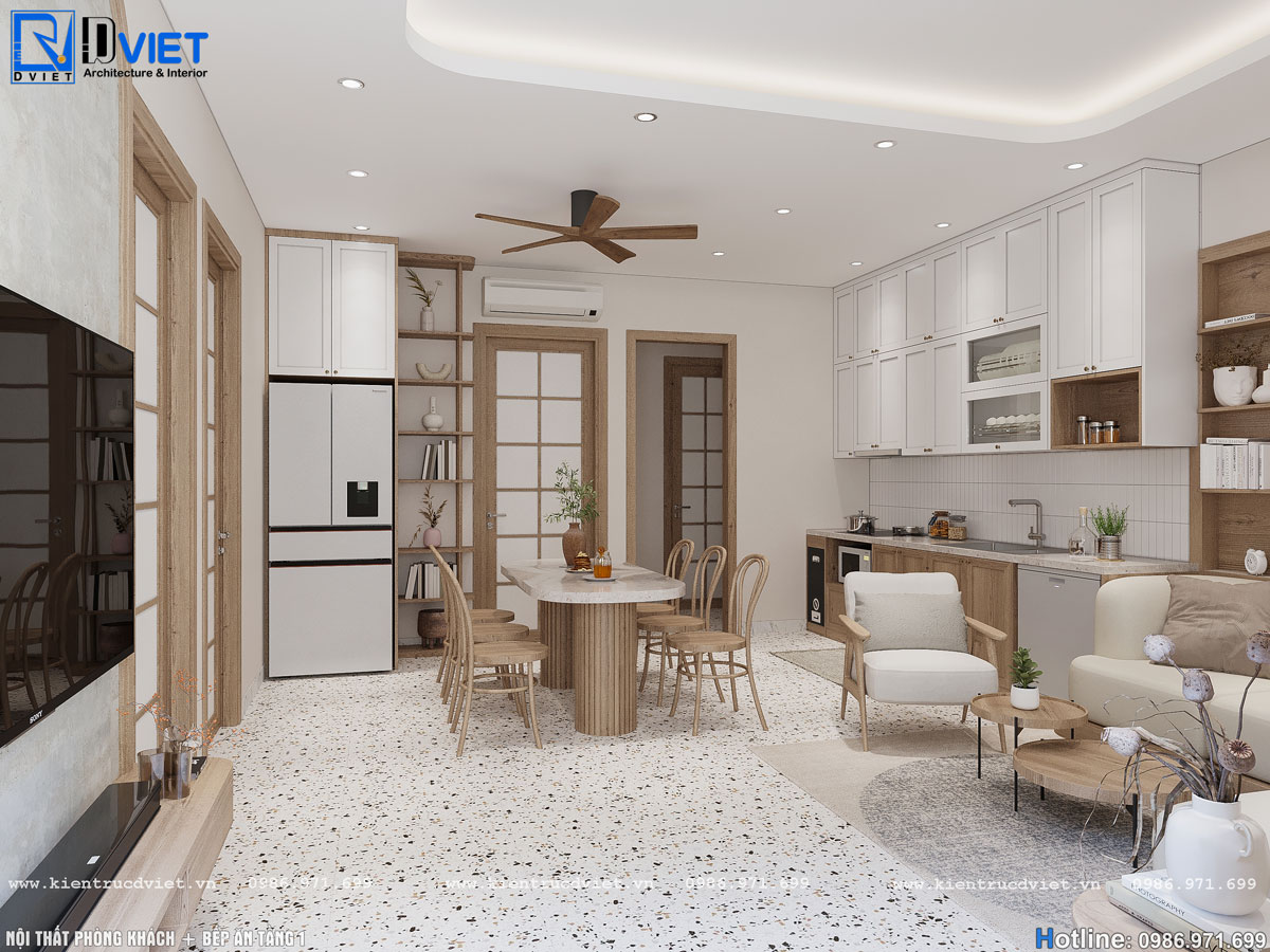 thiết kế nội thất phong cách Japandi Nhật Bản tại Hưng Yên (2)