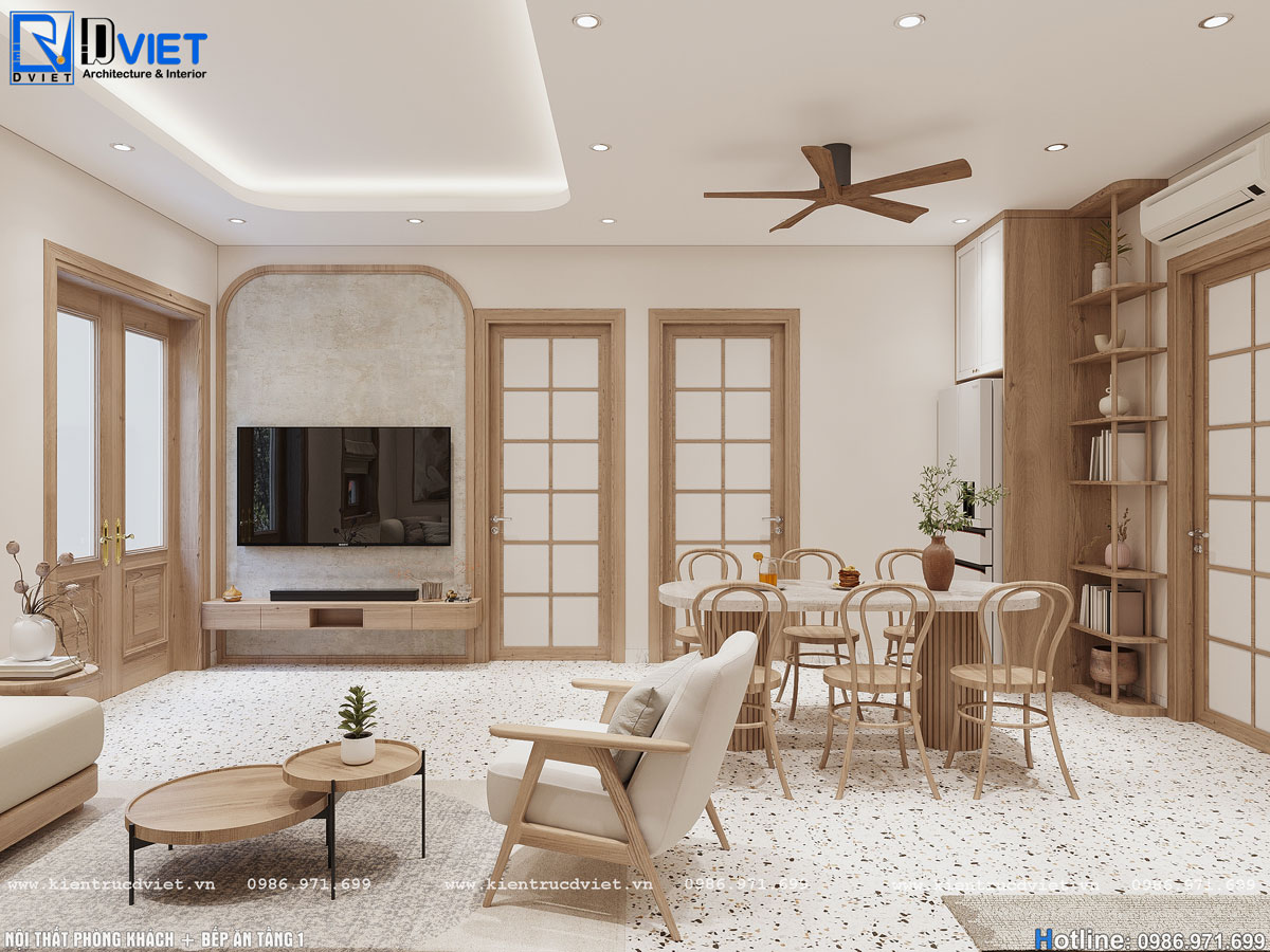 thiết kế nội thất phong cách Japandi Nhật Bản tại Hưng Yên (4)