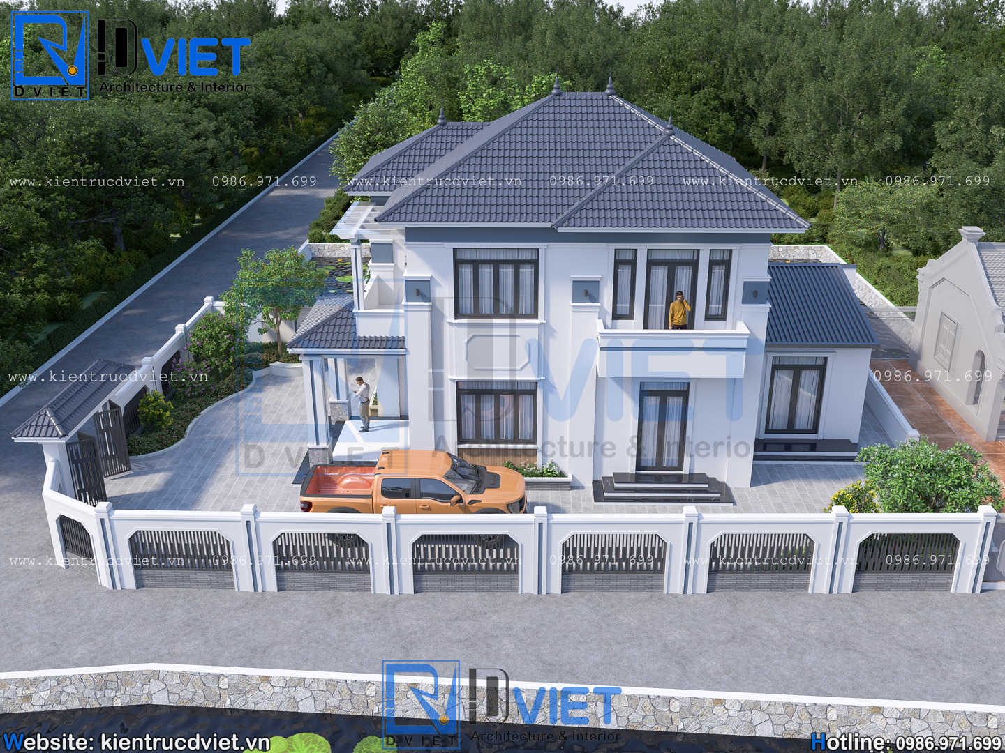 thiết kế biệt thự 2 tầng mái Nhật 8x11m hiện đại tại Ninh Bình (7)