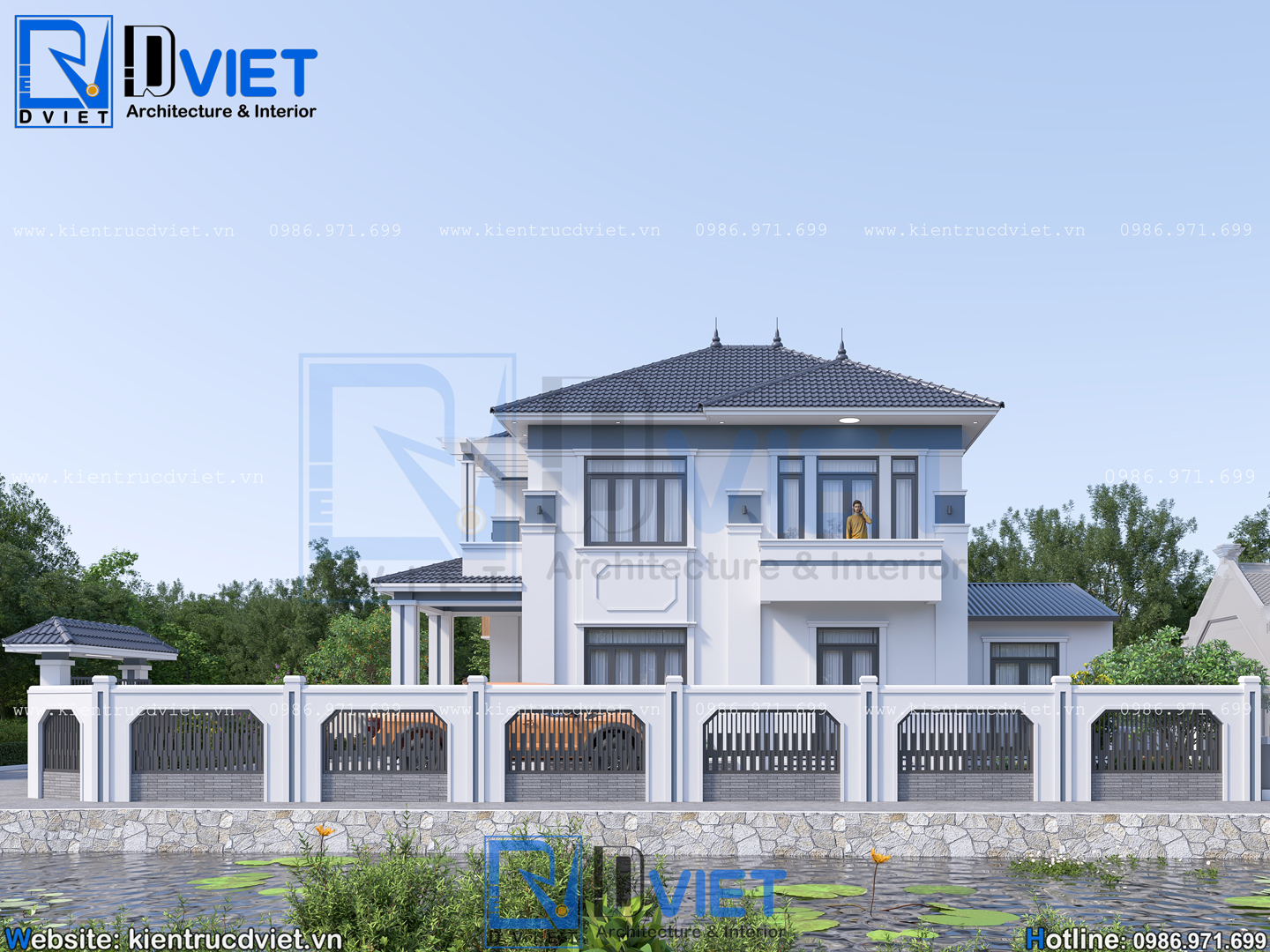 thiết kế biệt thự 2 tầng mái Nhật 8x11m hiện đại tại Ninh Bình (8)