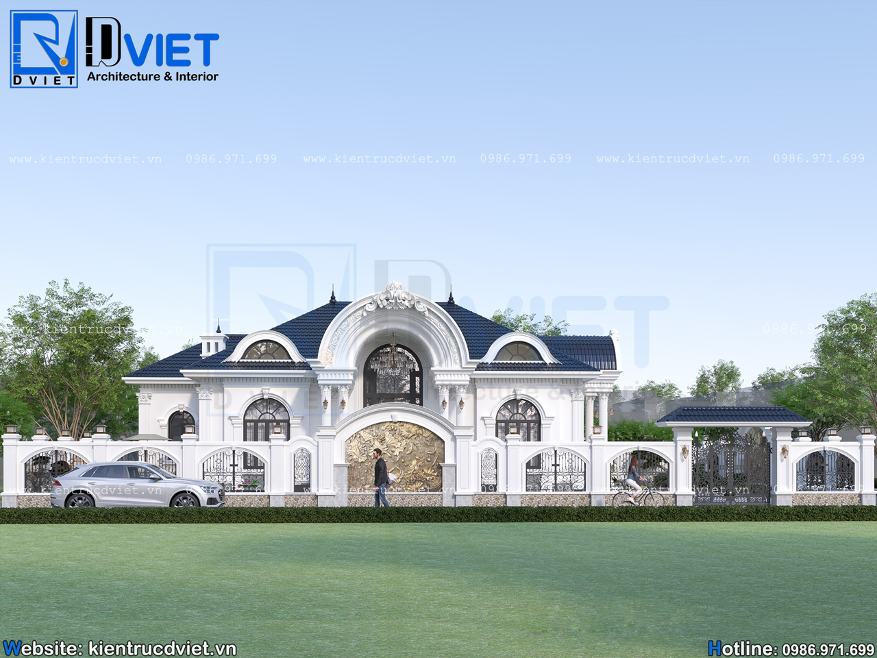 Thiết kế biệt thự tân cổ điển 1 tầng mái Nhật 17x10m tại Thanh Hoá (5)