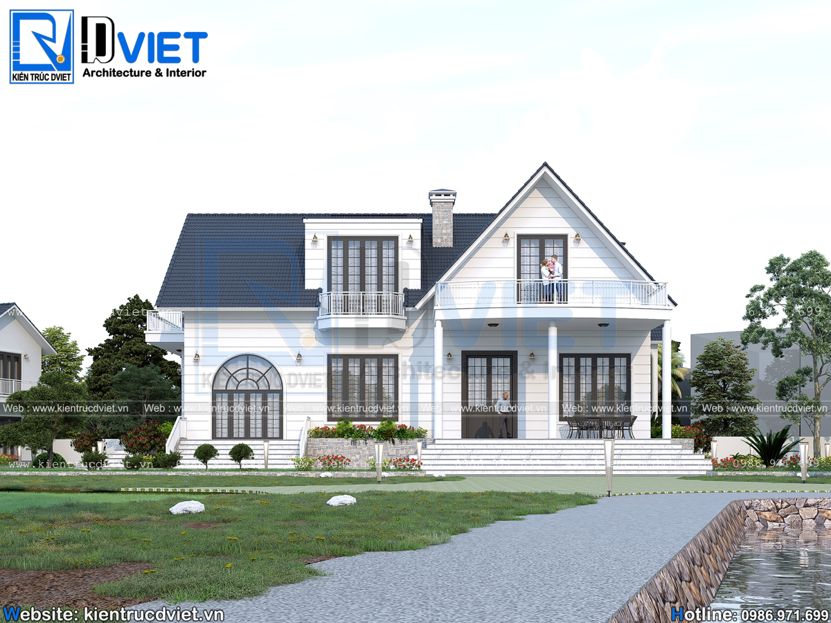 thiết kế biệt thự vườn kiểu Mỹ 18,5x12m tại huyện Thạch Thất (7)