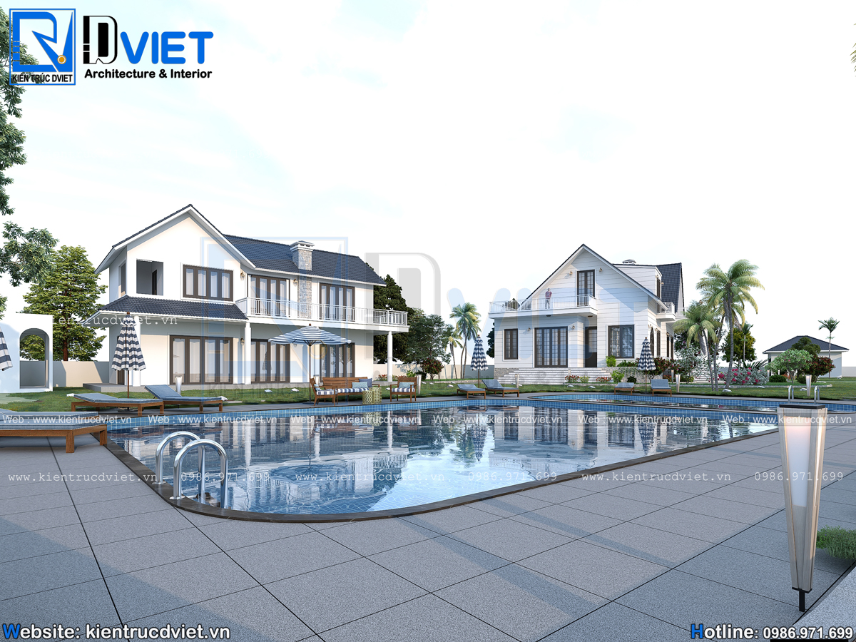 thiết kế biệt thự vườn kiểu Mỹ 18,5x12m tại huyện Thạch Thất (8)