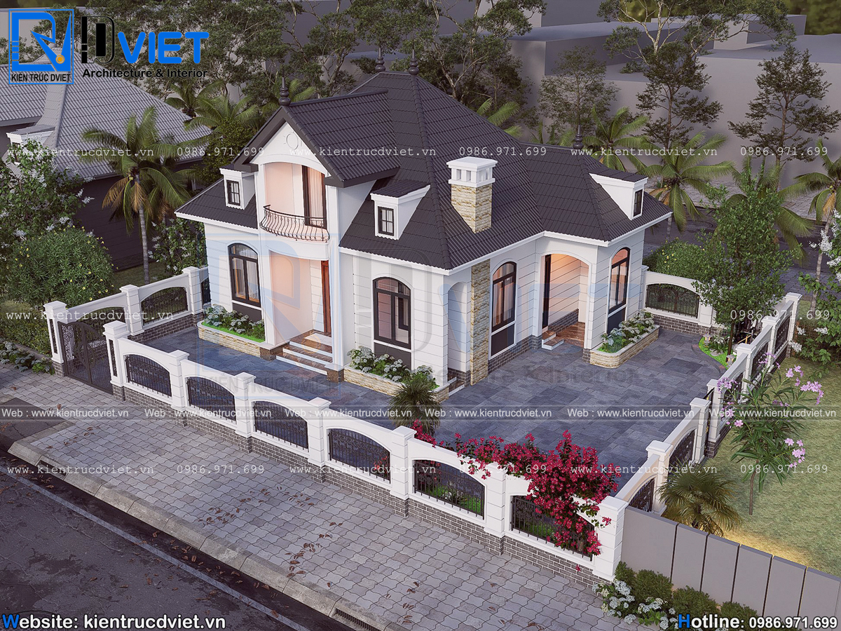 thiết kế biệt thự vườn kiểu Mỹ 1 tầng 9x9m tại huyện Ba Vì (3)