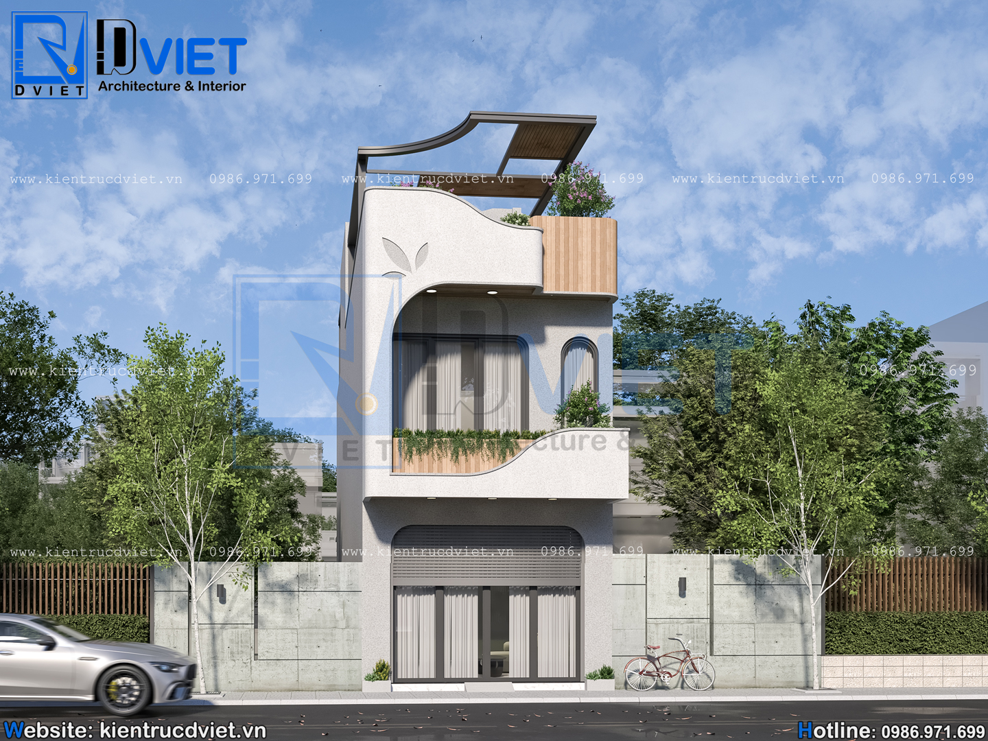 Hình ành thiết kế nhà ống (nhà phố) 3 tầng hiện đại 4,5x20m tại xã Gia Lộc, thành phố Hải Phòng (2)