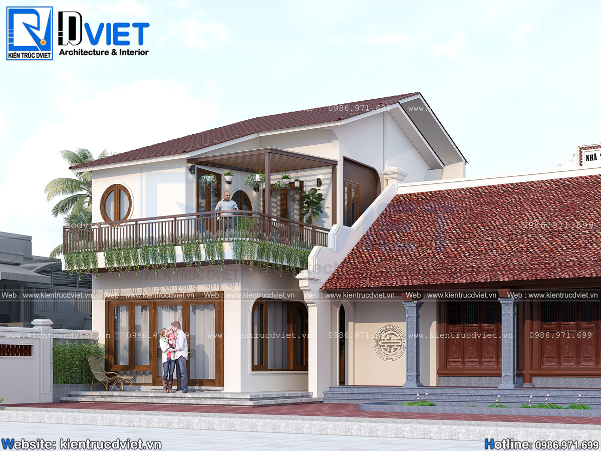 thiết kế nhà ống (nhà phố) 2 tầng 5x13,5m hiện đại tại Yên Phong - Bắc Ninh (3)