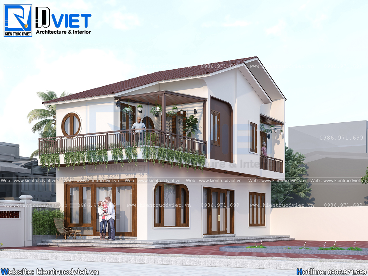 thiết kế nhà ống (nhà phố) 2 tầng 5x13,5m hiện đại tại Yên Phong - Bắc Ninh (4)