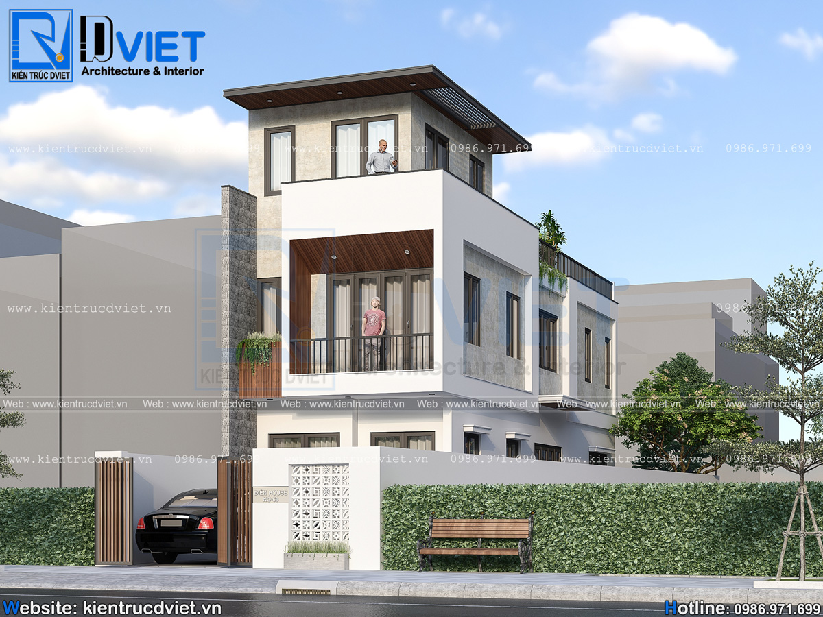 thiết kế nhà ống 2 tầng 1 tum 2 mặt tiền 5x15m tại Hồ Chí Minh