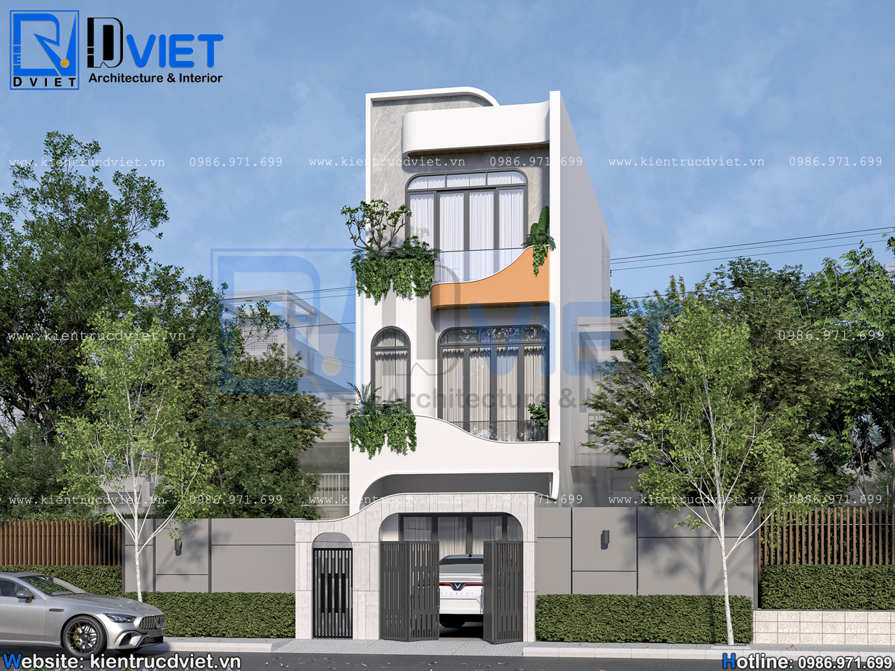 thiết kế nhà ống (nhà phố) 3 tầng 4,5x13m hiện đại tại Ninh Bình (3)