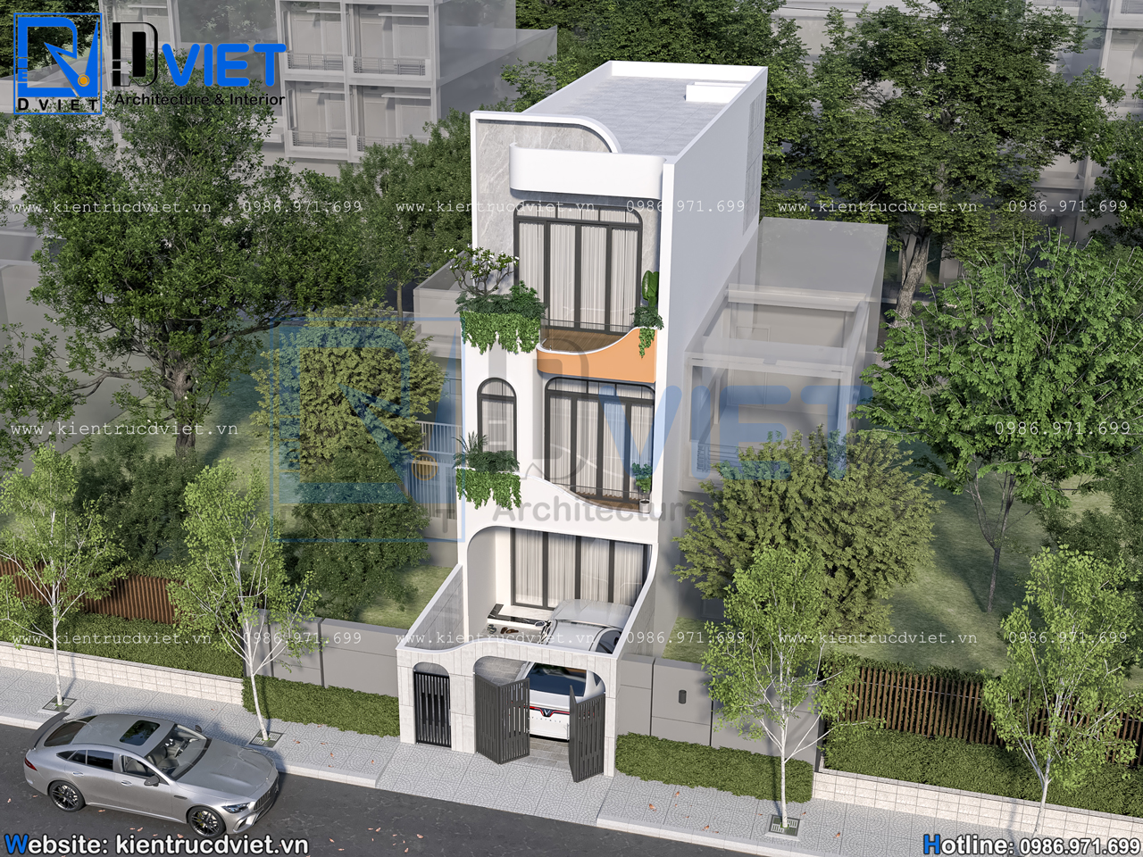 thiết kế nhà ống (nhà phố) 3 tầng 4,5x13m hiện đại tại Ninh Bình (4)