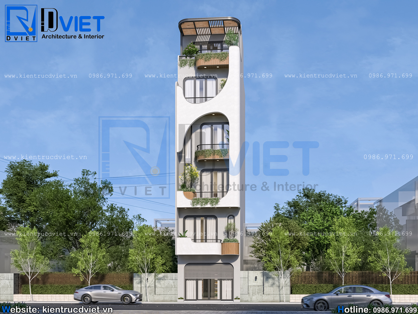 thiết kế nhà ống (nhà phố) 6 tầng hiện đại kết hợp kinh doanh 4x15m tại Hải Phòng (2)