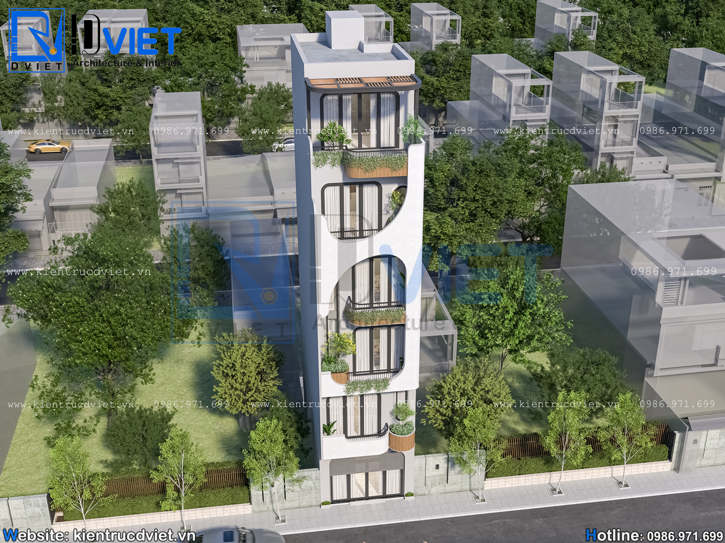 thiết kế nhà ống (nhà phố) 6 tầng hiện đại kết hợp kinh doanh 4x15m tại Hải Phòng (3)