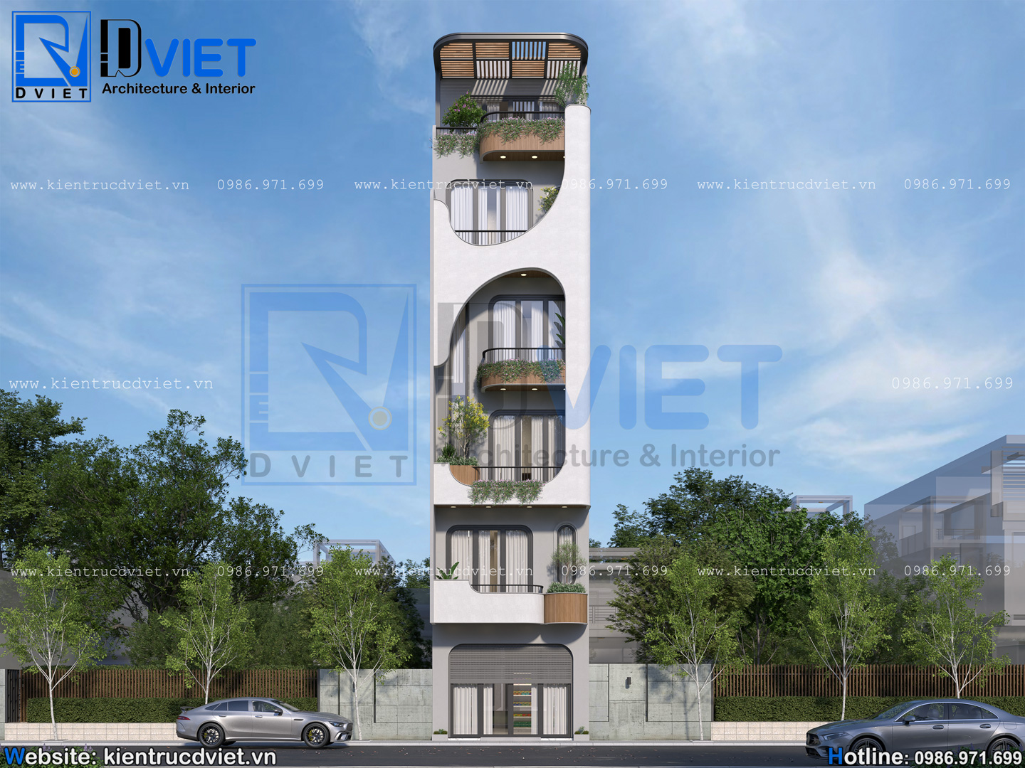 thiết kế nhà ống (nhà phố) 6 tầng hiện đại kết hợp kinh doanh 4x15m tại Hải Phòng (4)