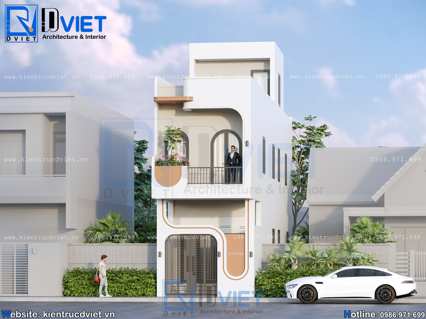 thiết kế nhà ống (nhà phố) hiện đại 2 tầng 1 tum 4x19m tại xã Gia Lộc, Hải Phòng (3)