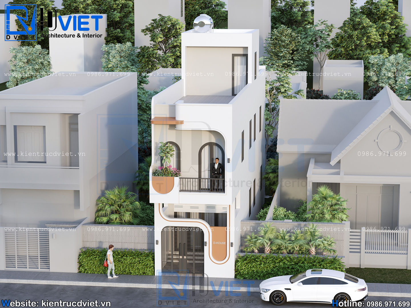 thiết kế nhà ống (nhà phố) hiện đại 2 tầng 1 tum 4x19m tại xã Gia Lộc, Hải Phòng (5)